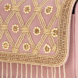 OSTY Embroidered Foldover Clutch image 3