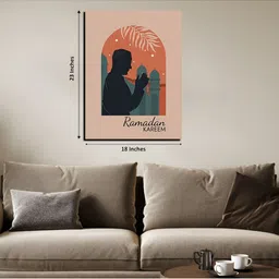 Chalk My Theme Peach-Coloured & Black 1 Piece Wood Other Wall Paintings-picture-20