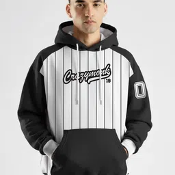 Crazymonk Men Oversized Hooded Sweatshirt-image-98