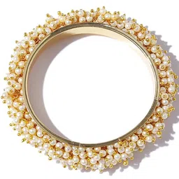 JOHARKAMAL Set Of 2 Gold-Plated Pearls-Studded Bangles image 3