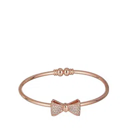 Priyaasi Women Rose Gold-Plated Artificial Stones Cuff Bracelet-picture-20