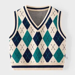 LULU & SKY Boys Checked Sweater Vest-picture-21