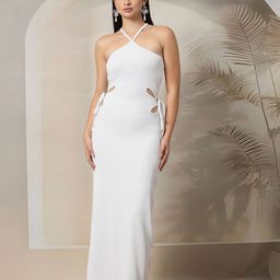 aayu Halter Neck Bodycon Maxi Dress-picture-46