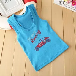 TINY HANDS Boys Pack Of 6 Printed Basic Vests image 2