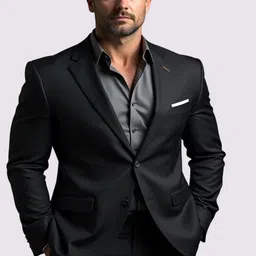 SHIVSHAKTI Notched Lapel Single Breasted Cotton Blazer-picture-12