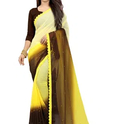 SHAIBO SAREE Ombre Beads and Stones Poly Georgette Saree-picture-13