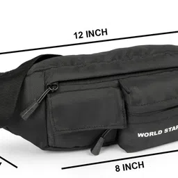 Worldstar two pocket velkaro waist bag black Waist Bag image 2