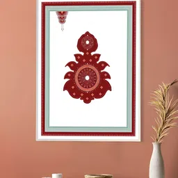 nestroots White & Maroon 1 Piece Canvas Other Wall Paintings image 1