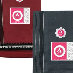 AKHVI Solid, Striped Men Dhoti image 2