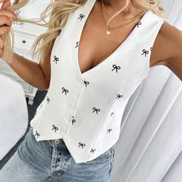 kateclo Printed Women Waistcoat image 5