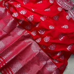 vraj creation Woven Mekhela Chador Pure Silk Saree image 2