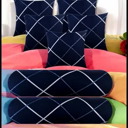 urmila creation Microfibre Bolster Pack of 7 Stripes 5 Cushion 2 Bolster-picture-32