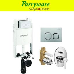 parryware Half Frame Concealed Cistern, with divater body upper cleart set of 1 pic 184 Dual Flush Tank-picture-33