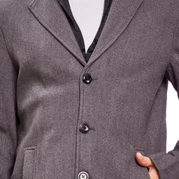 lure urban Wool Solid Coat For Men image 3
