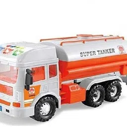istosy Friction Power Super Tanker Construction Truck Lights Music Oil Tank Toy for Kid-picture-13