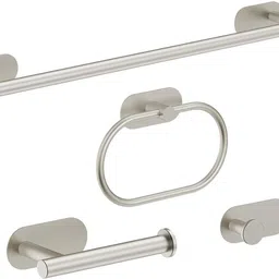 impulse Drill Free Bathroom Accessories Set/Self Adhesive Bathroom Rack Set Matt Towel Holder-picture-20