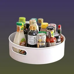 vaye Plastic complete rotation Spinning Holder Serving Tray – Residential & Cooking Area Storage Basket-picture-20