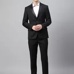 park avenue Men SB 2 BTN.PEAK LPL.IN SATIN FF TRS.SLIM F Solid Suit-picture-11