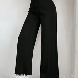 dtr fashion Women Regular Fit Black Lycra Blend Trousers image 2