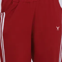 hokkai Pack of 2 Women Striped White, Red Track Pants image 4