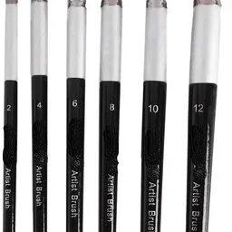 frkb 6 Pc Filbert Paintbrush Set in Synthetic Hair for Water, Acrylic Painting etc image 1
