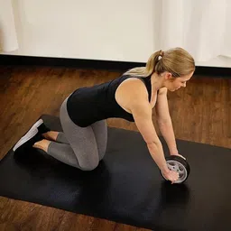 dff 2 in 1 Ab Roller+Pushup Bar Wheel, Low Impact Fitness Workout Ab Exerciser image 3