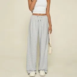 dockstreet Women Striped Grey Track Pants-picture-10