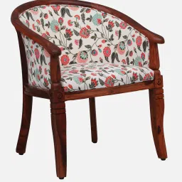 amberville from pepperfry Stalley Sheesham Wood Arm Chair In Scratch Resistant Honey Oak Finish image 4