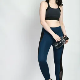 waylene Color Block Women Blue, Black Tights image 5