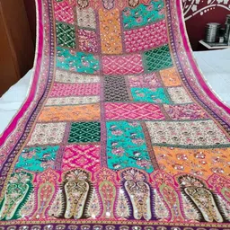 radha madhav enterprise Chiffon Printed Multicolor Women Dupatta-picture-10