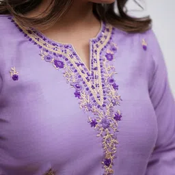 Siya Fashion Women Floral Embroidered Regular Thread Work Kurta with Trousers & h Dupatta image 5