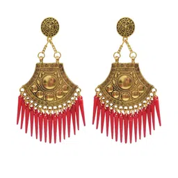 Weariton Women Red Gold-Plated Earrings-picture-15