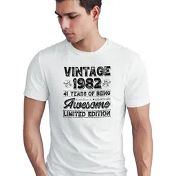 Seekbuylove Typography Printed Round Neck Pure Cotton T-shirt image 3