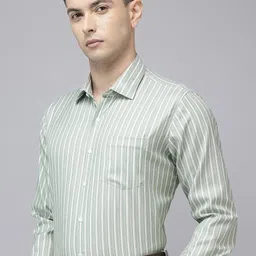 Van Heusen Slim Fit Striped Pure Cotton Formal Shirt-picture-43