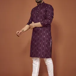 Anaita Men Embroidered Thread Work Kurta image 4