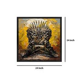 999Store Brown & Yellow Iron Throne Printed Canvas Wall Art image 4