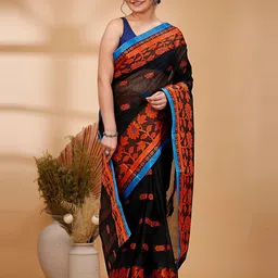 DipDiya Woven Design Pure Cotton Taant Saree-picture-36