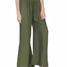 MIXFIT Women Relaxed Fit Mid-Rise Cotton Parallel Trousers-image-65