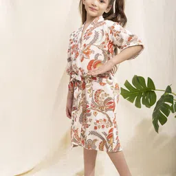 LacyLook Printed Waffle Bathrobe image 5