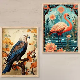 walllane Floral Wall Art With Frame Home Decor Wall Painting For Living Room Office Bedroom-picture-17