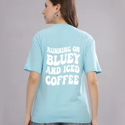 FALTU.CO Women Printed Drop-Shoulder Sleeves Pure Cotton T-shirt image 1