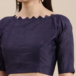 DIVASTRI Geometric Print Brocade Saree image 3