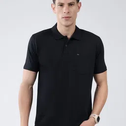 Monte Carlo Men Solid Polo Collar T-shirt-picture-29