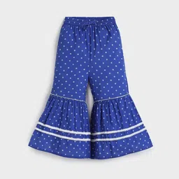 Somersault Girls Bandhani Printed Shoulder Straps Layered A-line Kurta With Sharara image 5