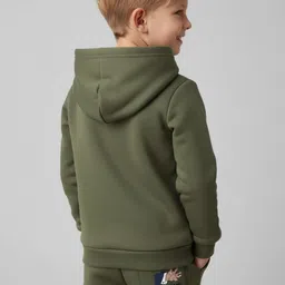 YK Boys Printed Long Sleeves Hooded Clothing Set image 3