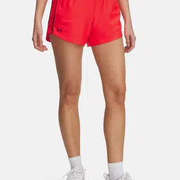 UNDER ARMOUR Women Typography Printed Low-Rise Tech Play Up 5" Shorts-image-10