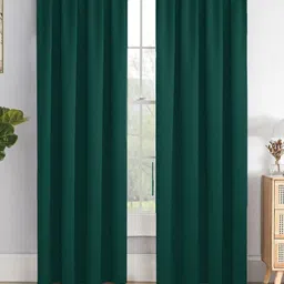 HOMEMONDE Green 2 Pieces Black Out Long Door Curtain-image-99