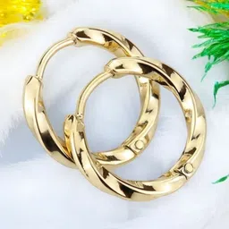 SHREE KRISHNA SHOPPING Gold-Plated Brass Earrings image 1