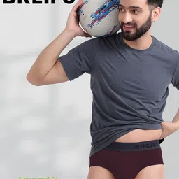 FREECULTR Men Pack Of 5 Mid-Rise Breathability Basic Briefs FCP-XT-B-PB-POB-SG-SW-AG-S image 5