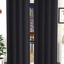 B' Decorlish Black Room Darkening Long Door Curtain-picture-36